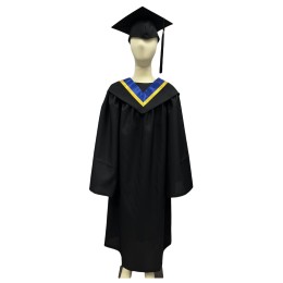 【Custom Black Long-Sleeve Primary Graduation Gown】|PLK WCHK District Women Welfare Association Fong Lee Pui Yiu Primary School|V-shaped blue-gold contrast stole|Gown+Stole+Cap set|Graduation Gown Specialty Store DA626 【Custom Black Long-Sleeve Primary Graduation Gown】|PLK WCHK District Women Welfare Association Fong Lee Pui Yiu Primary School|V-shaped blue-gold contrast stole|Gown+Stole+Cap set|Graduation Gown Specialty Store DA626